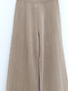 SWAYING Fall/Winter 2025: Beaded embroidery cashmere straight-leg pants SW-SW25AW3B20C2S2-TUO (Camel)
